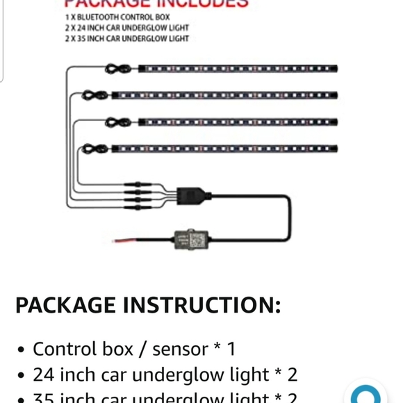 Car Underglow Lights, 4Pcs Multicolor Bluetooth Music Chasing Kit App Control - Picture 12 of 13